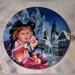 Limoges, 1988 Christmas Plate, Noel en Alsace